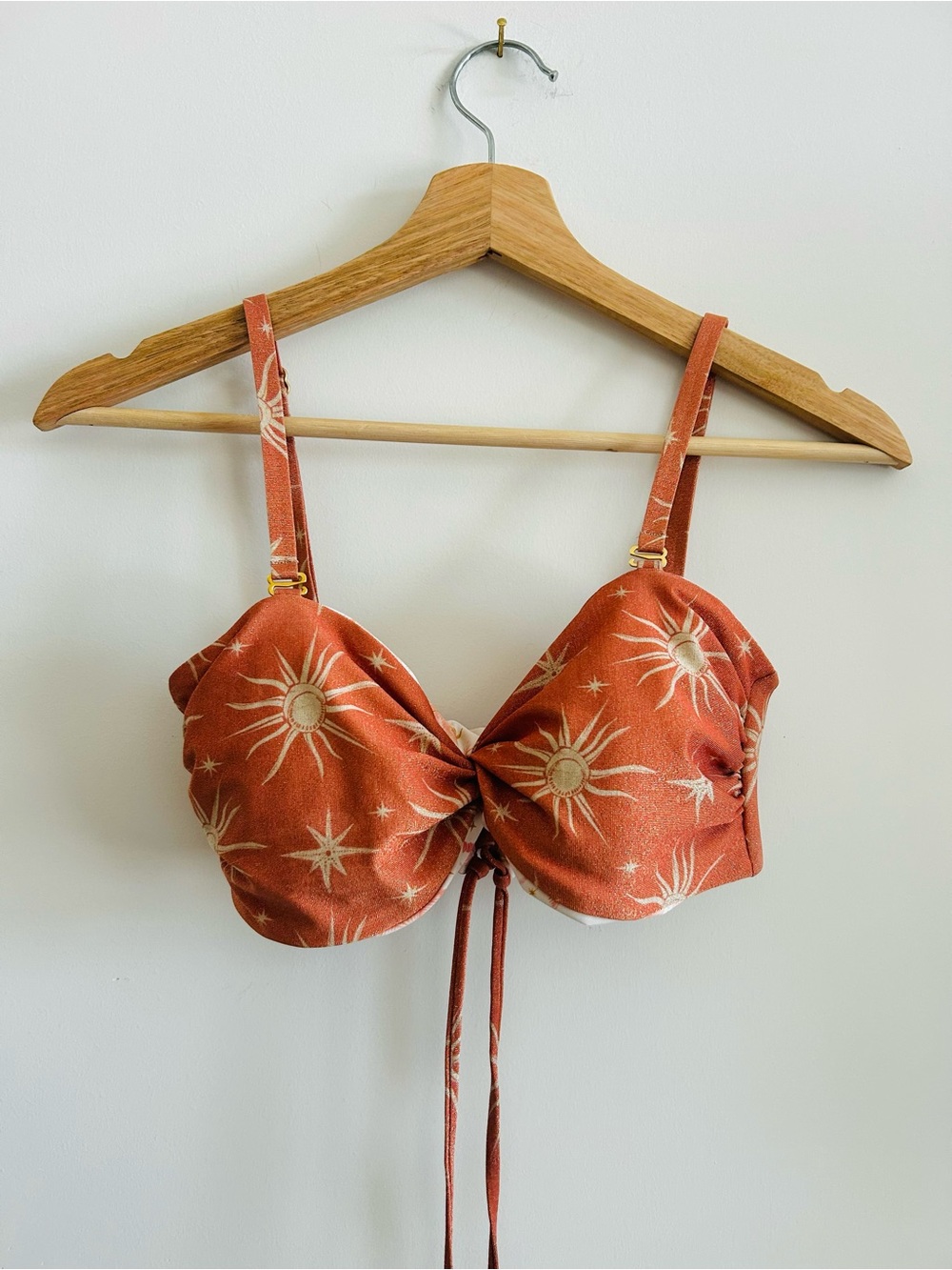 Celestial Sparkly Orange Bikini Top